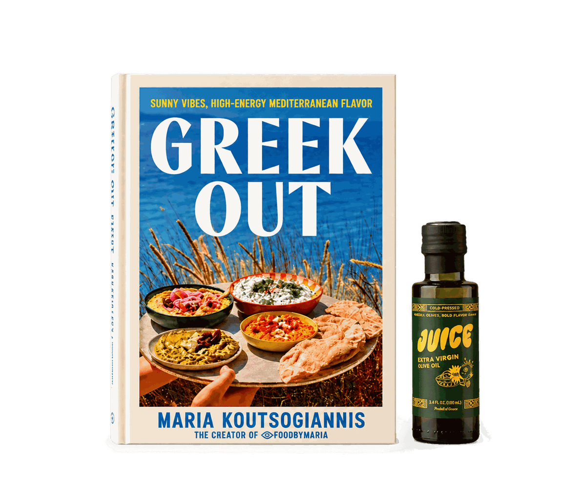 GREEK OUT Cookbook + Mini JUICE